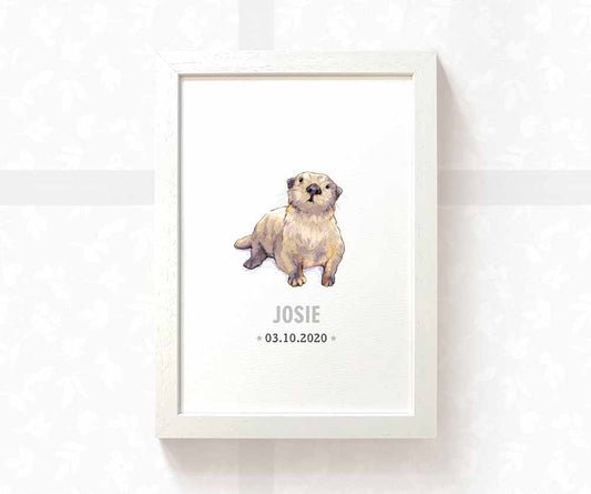 Otter Personalised Baby Name Print
