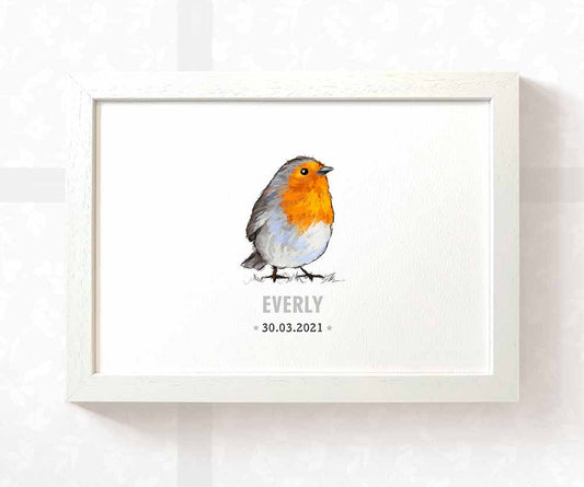 Robin Personalised Baby Name Print