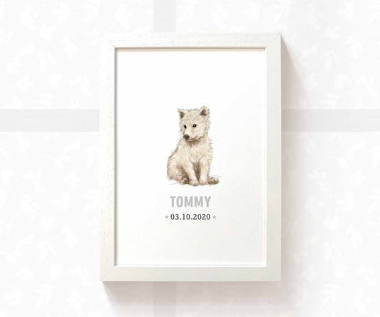 Wolf Personalised Baby Name Print