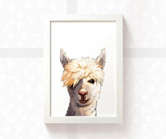 Llama Face Print