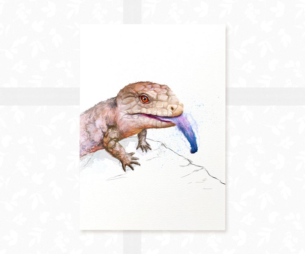 Blue Tongued Skink Print