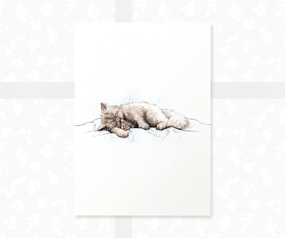 Cat and Kitten Nursery Print