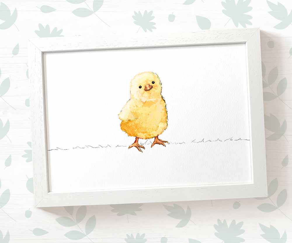 Chick Farm Animal Nursery Print