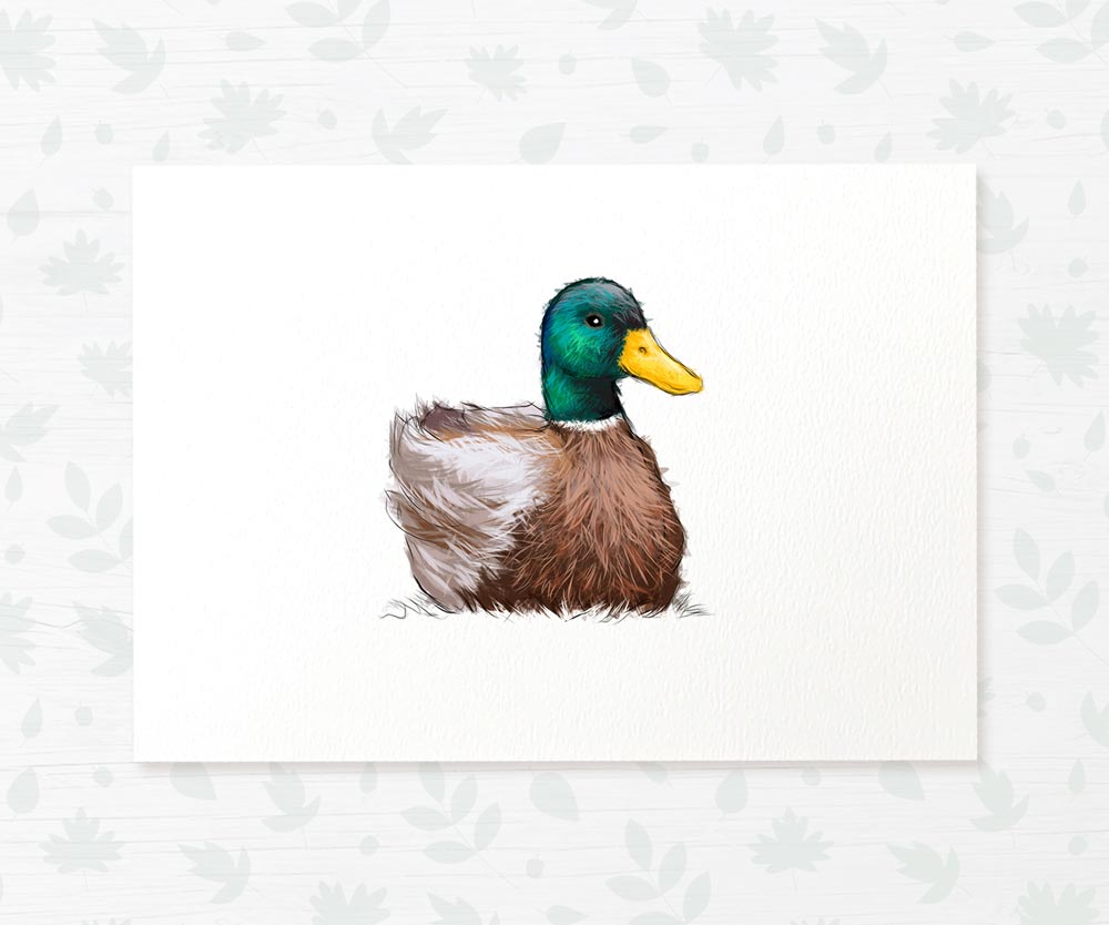 Bird Nursery Prints New Baby Shower Gift Boy Girl Duck Childrens Wall Art Set Playroom Decor