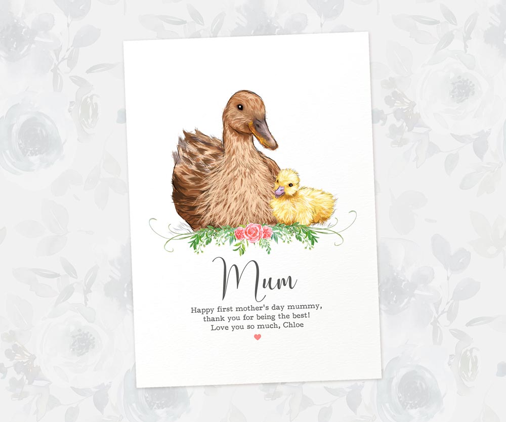 Bird Thank You Personalised Name Gift Prints Duck Wall Art Custom Fathers Day Son Grandad Present