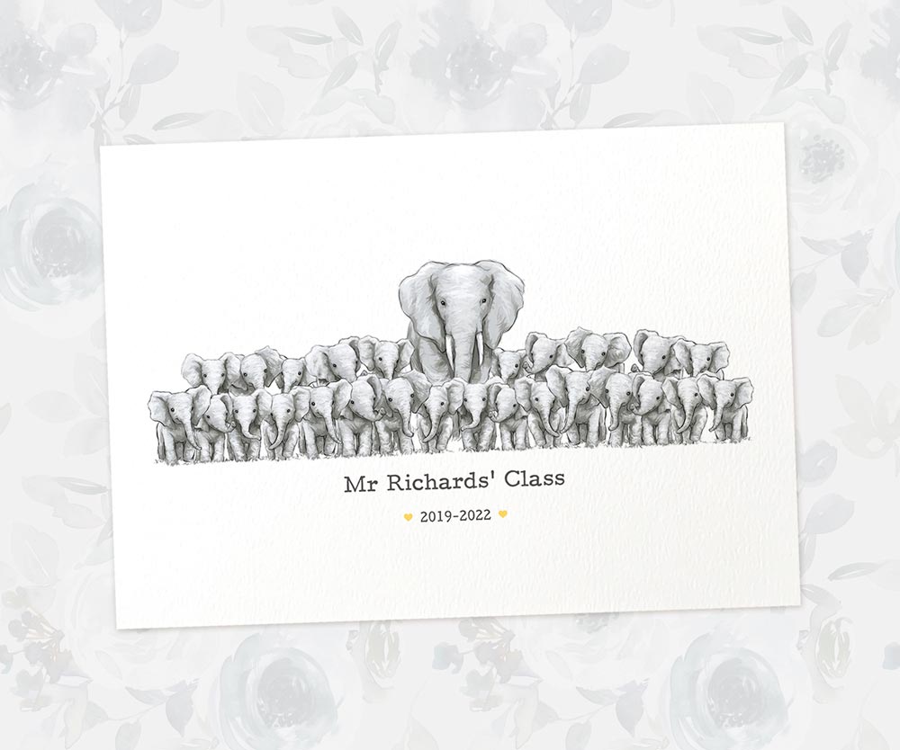 Personalised Amazing Teacher Gifts Homemade Ideas Nursery Thank You Presents Headteacher Retirement Elephant Custom Animal Prints
