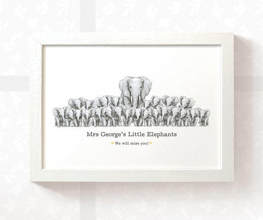 Personalised Gift For Teacher Appreciation Thank You Best Headteacher Presents Elephant Custom Prints Meaningful Farewell Ideas