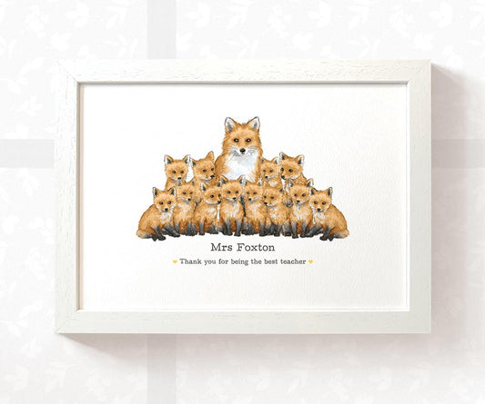Personalised Gift For Teacher Appreciation Thank You Best Headteacher Presents Fox Custom Prints Meaningful Farewell Ideas