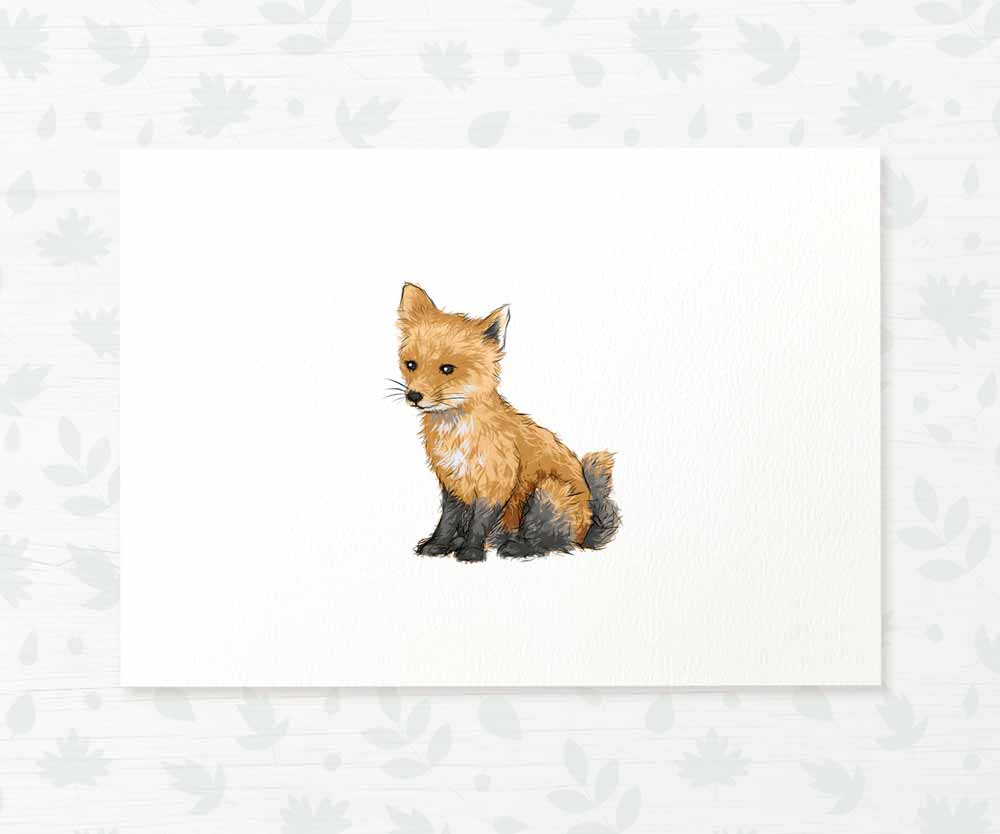 Woodland Nursery Prints New Baby Shower Gift Boy Girl Fox Animal Wall Art Set Playroom Decor
