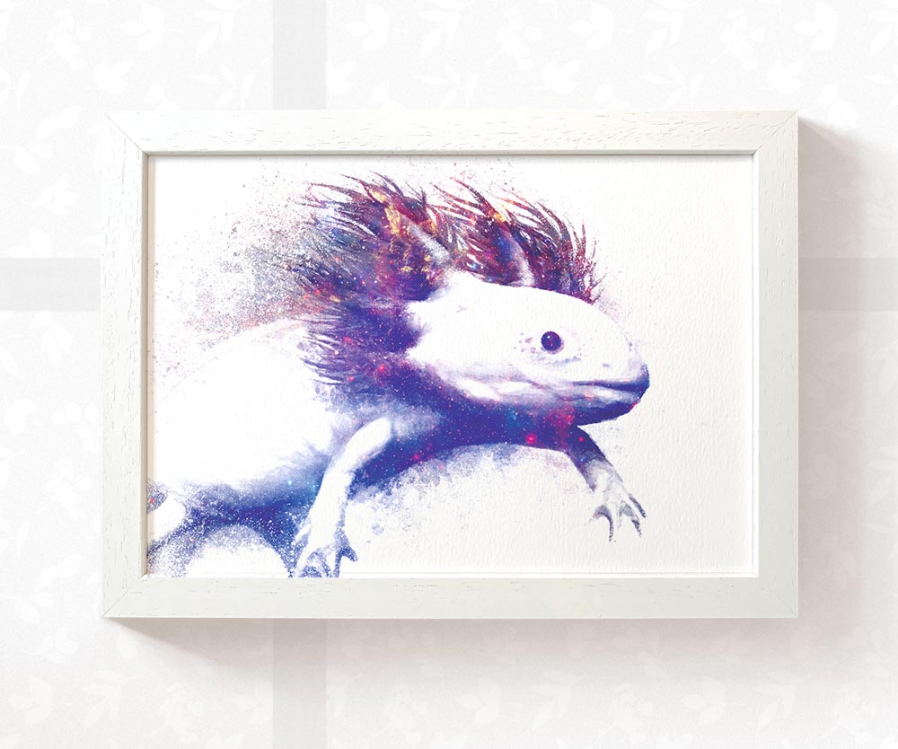 Galactic Axolotl Print