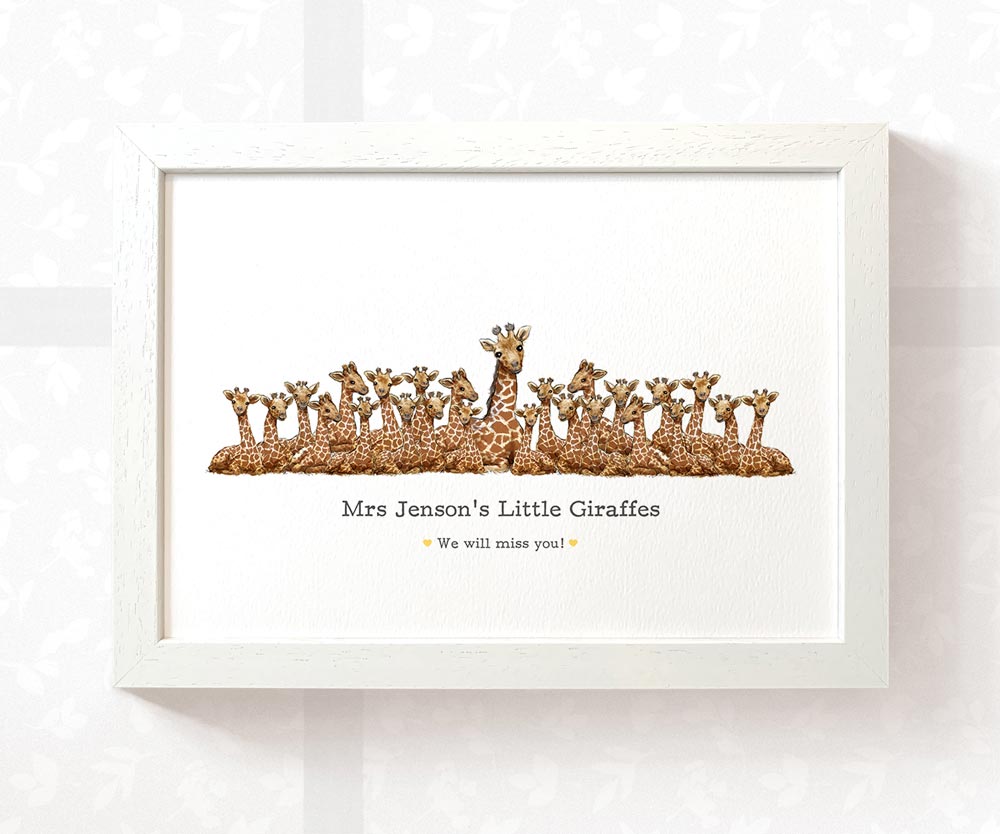 Personalised Gift For Teacher Appreciation Thank You Best Headteacher Presents Giraffe Custom Prints Meaningful Farewell Ideas