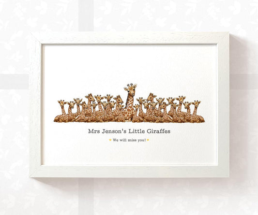 Personalised Gift For Teacher Appreciation Thank You Best Headteacher Presents Giraffe Custom Prints Meaningful Farewell Ideas