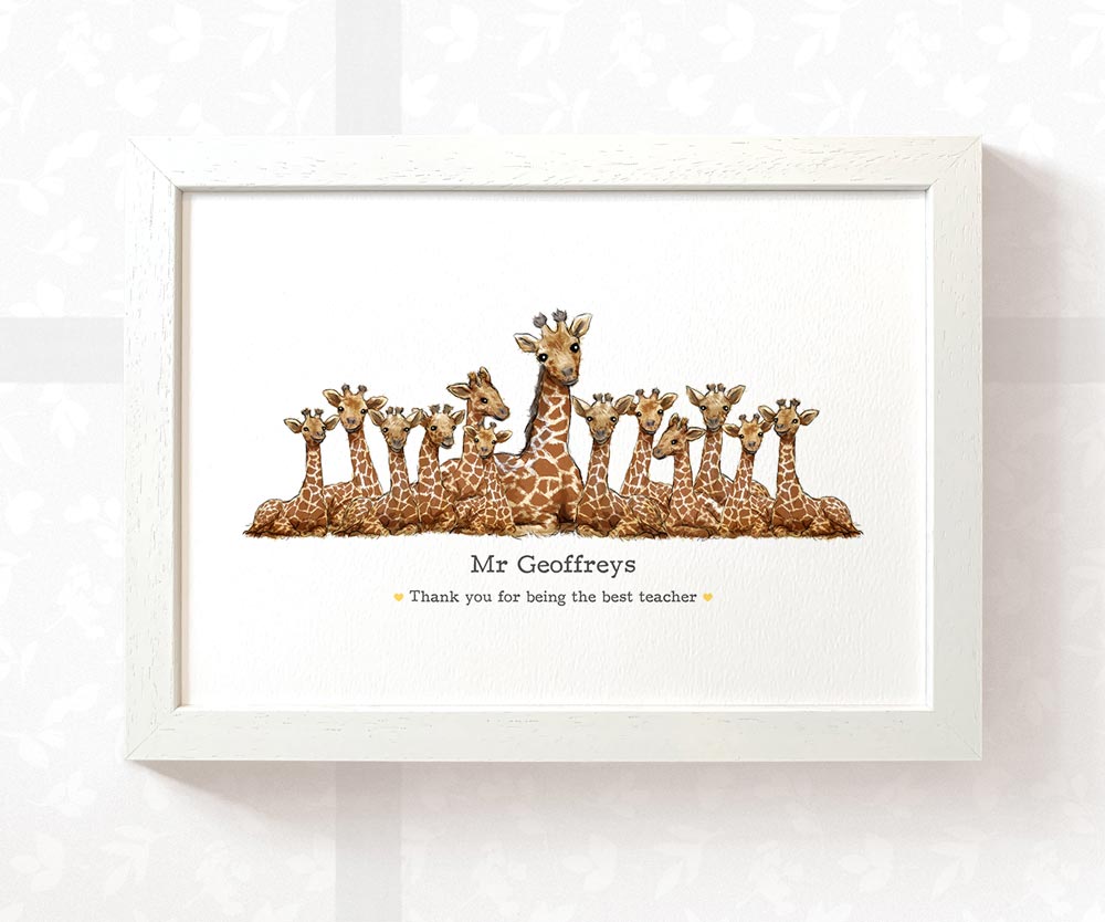 Best Small Gifts For Teachers Farewell End Of Term Leaving Presents Nursery Thank You Giraffe Prints