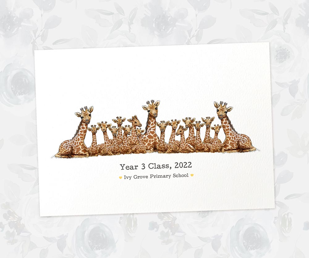 Thank You Teacher Gift Ideas End Of Year Appreciation Headteacher Present From Student Graduation Giraffe Prints