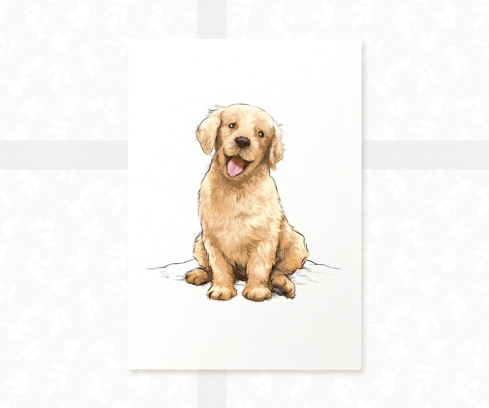 Dog Nursery Prints New Baby Shower Gift Boy Girl Golden Retriever Childrens Wall Art Playroom Decor