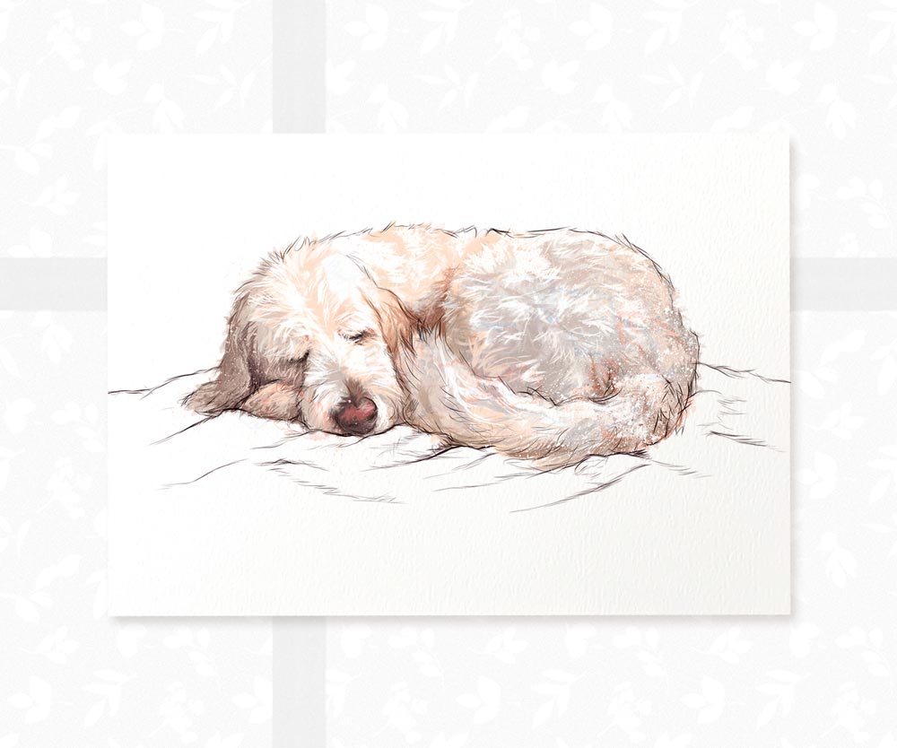 Goldendoodle Puppy Dog Art Print