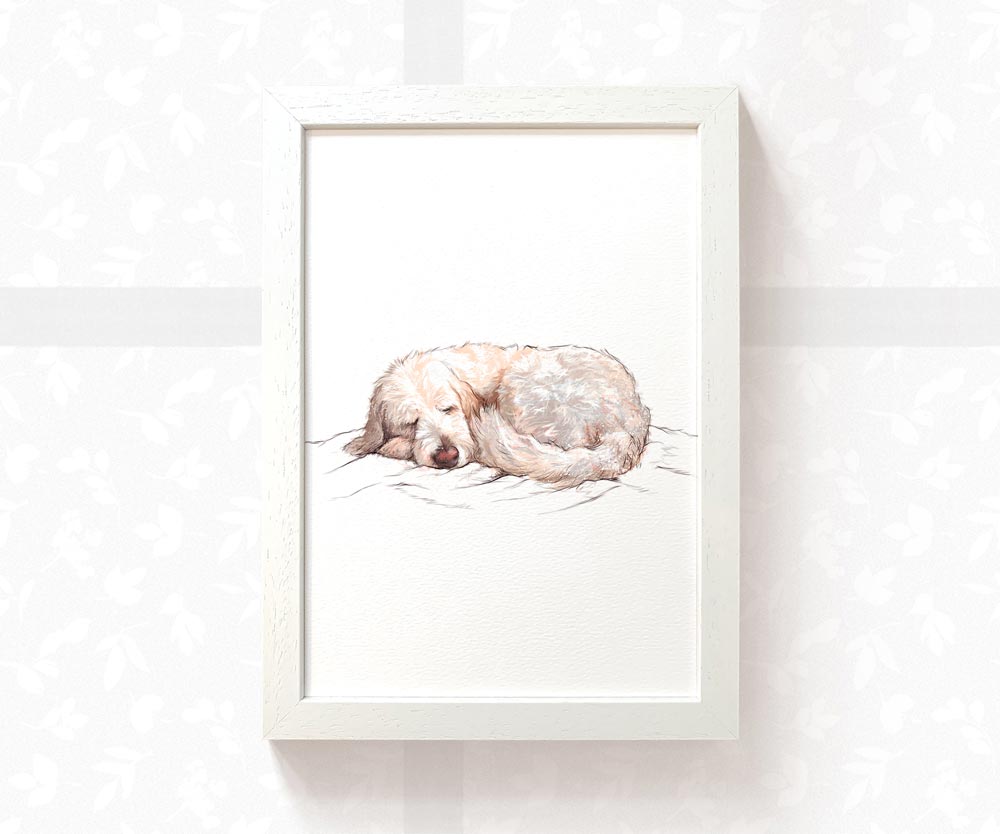 Goldendoodle Puppy Dog Art Print