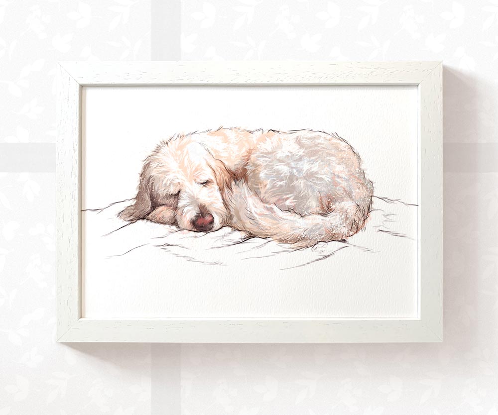 Goldendoodle Puppy Dog Art Print