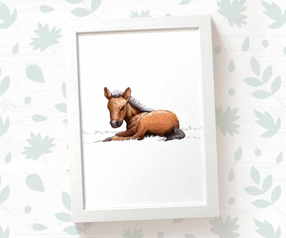 Horse Farm Animal Nursery Print