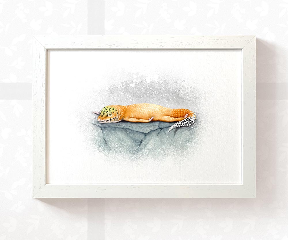 Leopard Gecko Sleeping Print
