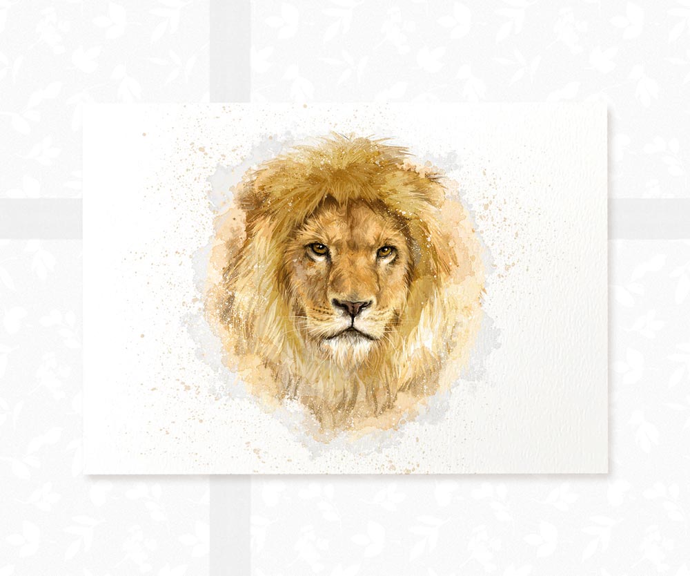New Baby Shower Gift Safari Jungle Nursery Decor Animal Wall Art Lion Print Newborn Boy Girl
