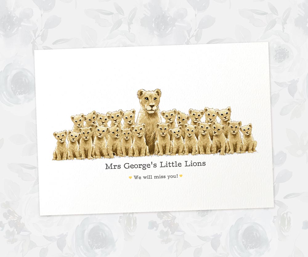 Thank You Teacher Gift Ideas End Of Year Appreciation Headteacher Present From Student Graduation Lion Prints