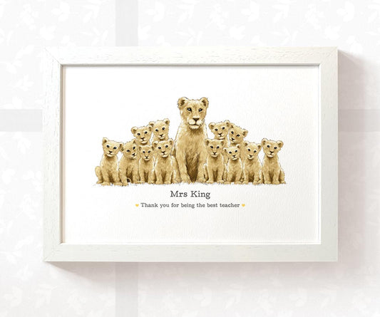 Personalised Gift For Teacher Appreciation Thank You Best Headteacher Presents Lion Custom Prints Meaningful Farewell Ideas