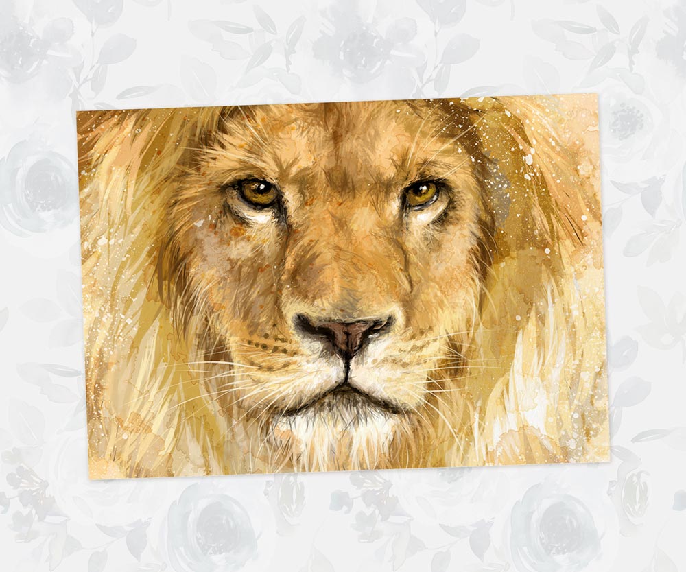 Lion Face Print
