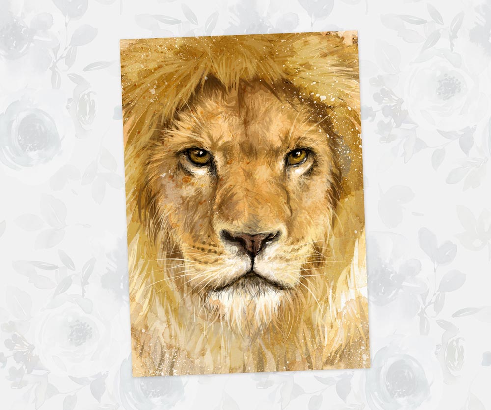 Lion Face Print