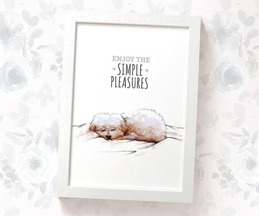 Maltese Dog Print "Enjoy the Simple Pleasures"