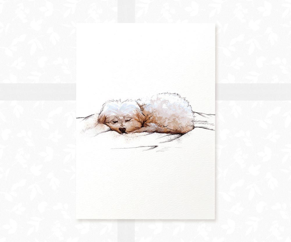 Maltese Puppy Dog Art Print