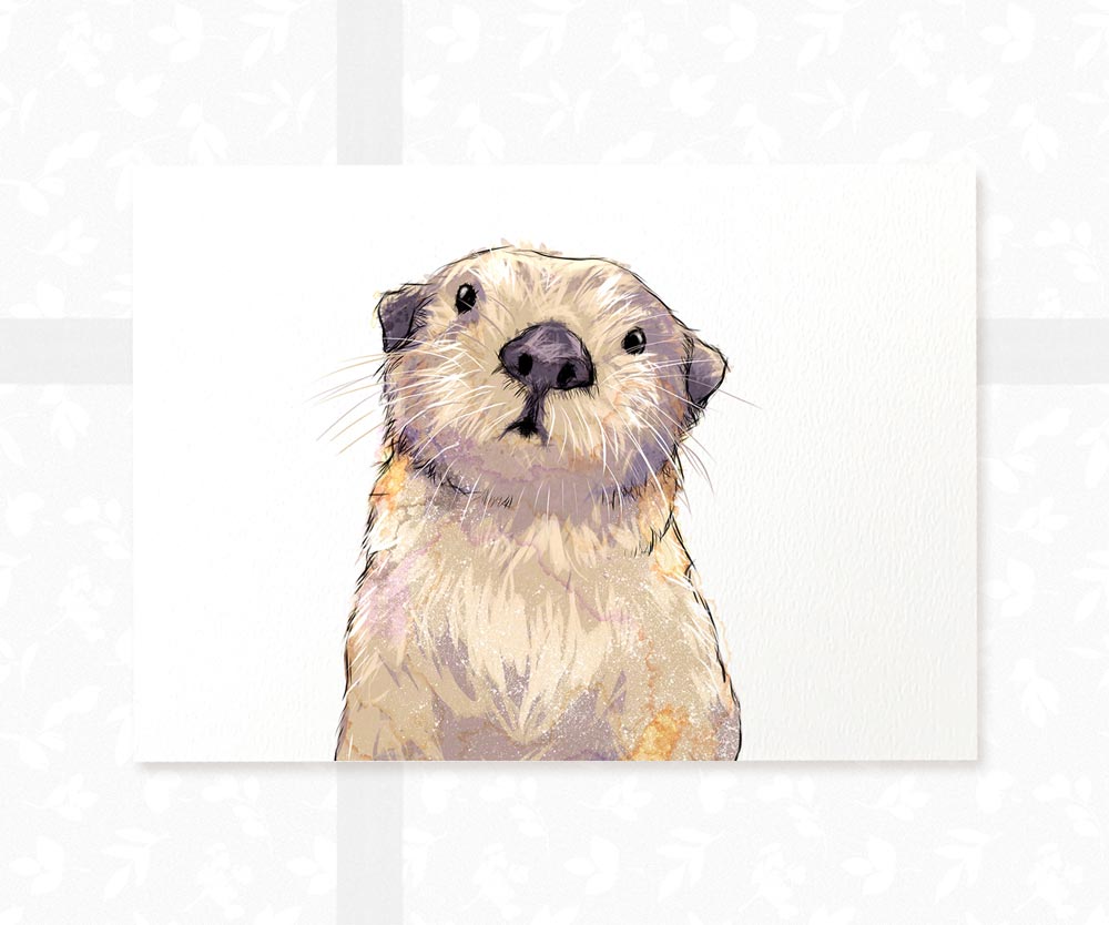 Sea Otter Art Print
