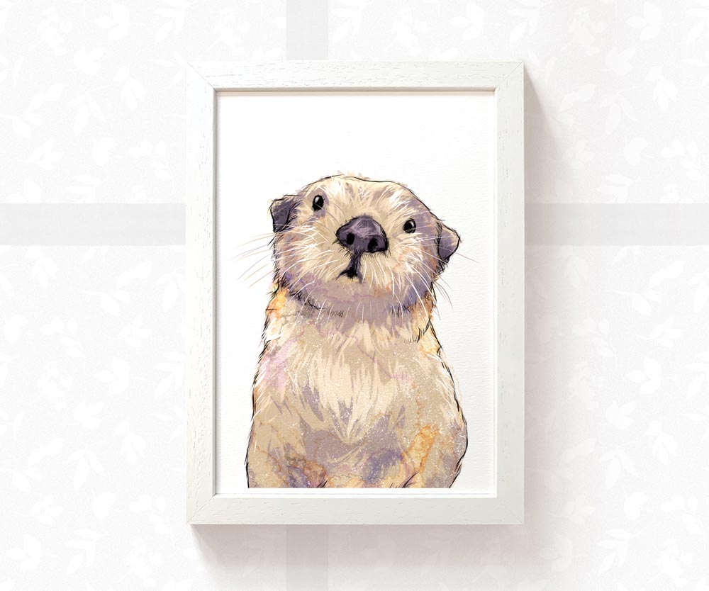 Sea Otter Art Print