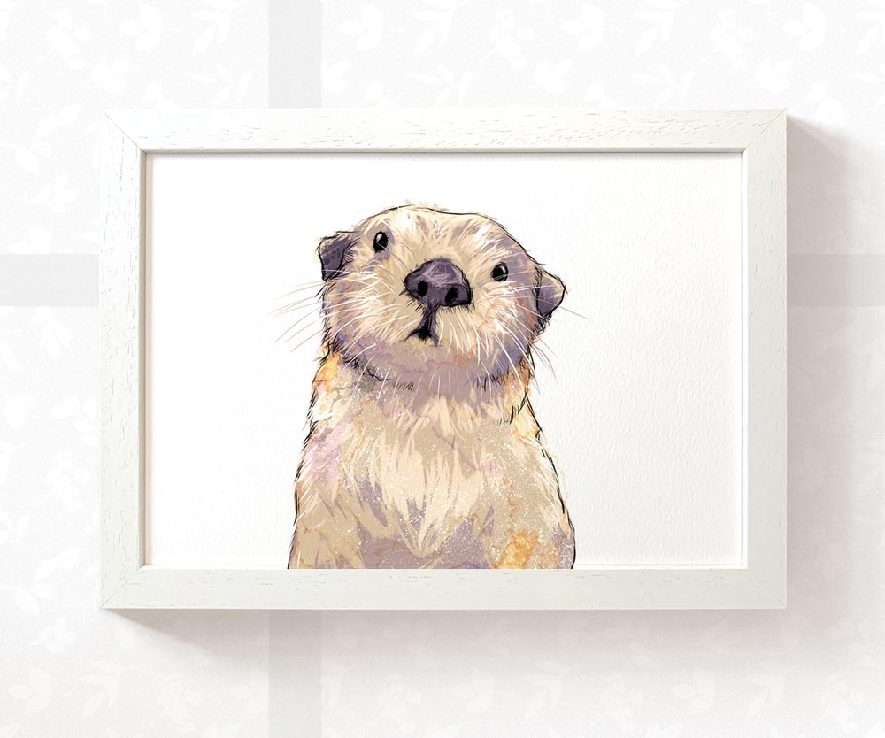 Sea Otter Art Print