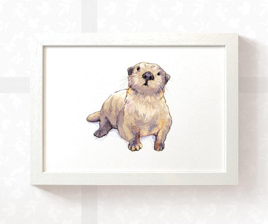 Sea Otter Animal Nursery Print