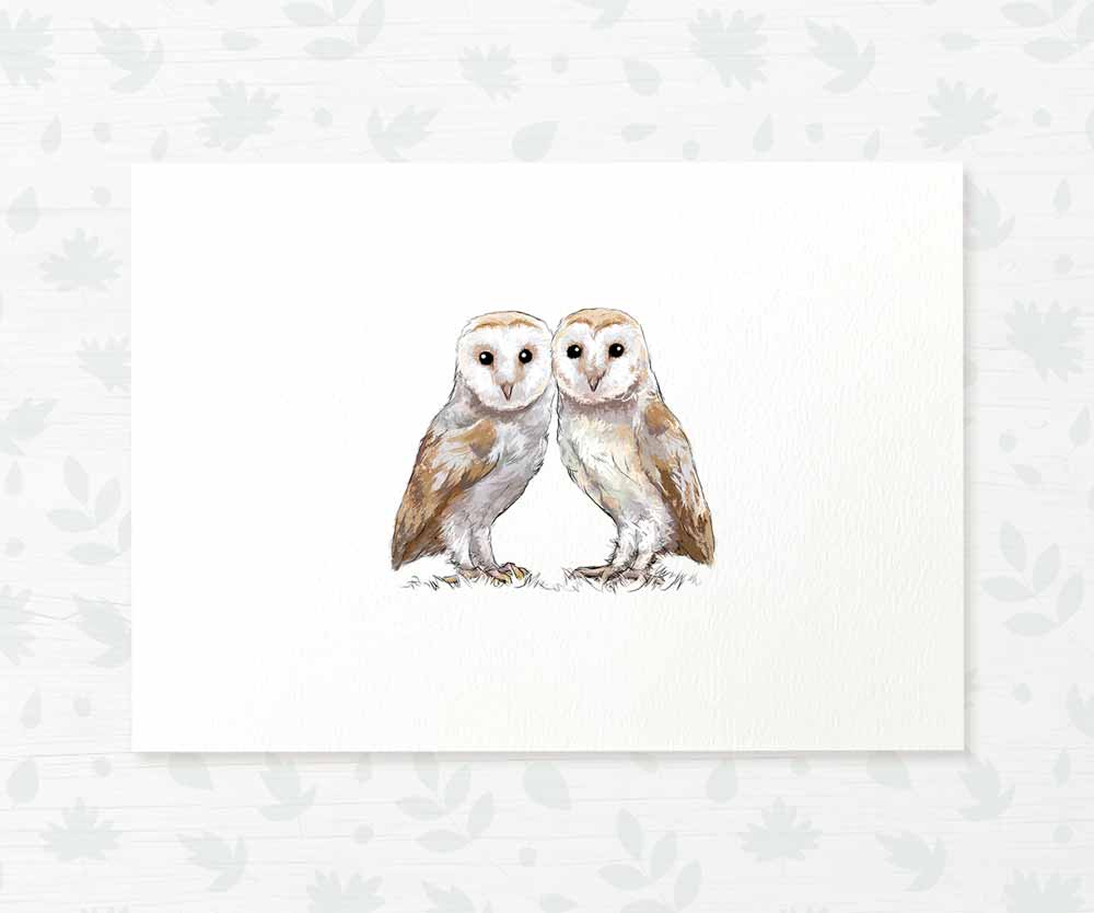 Woodland Nursery Prints Twin New Baby Shower Gift Ideas Owl Animal Wall Art Set Playroom Decor