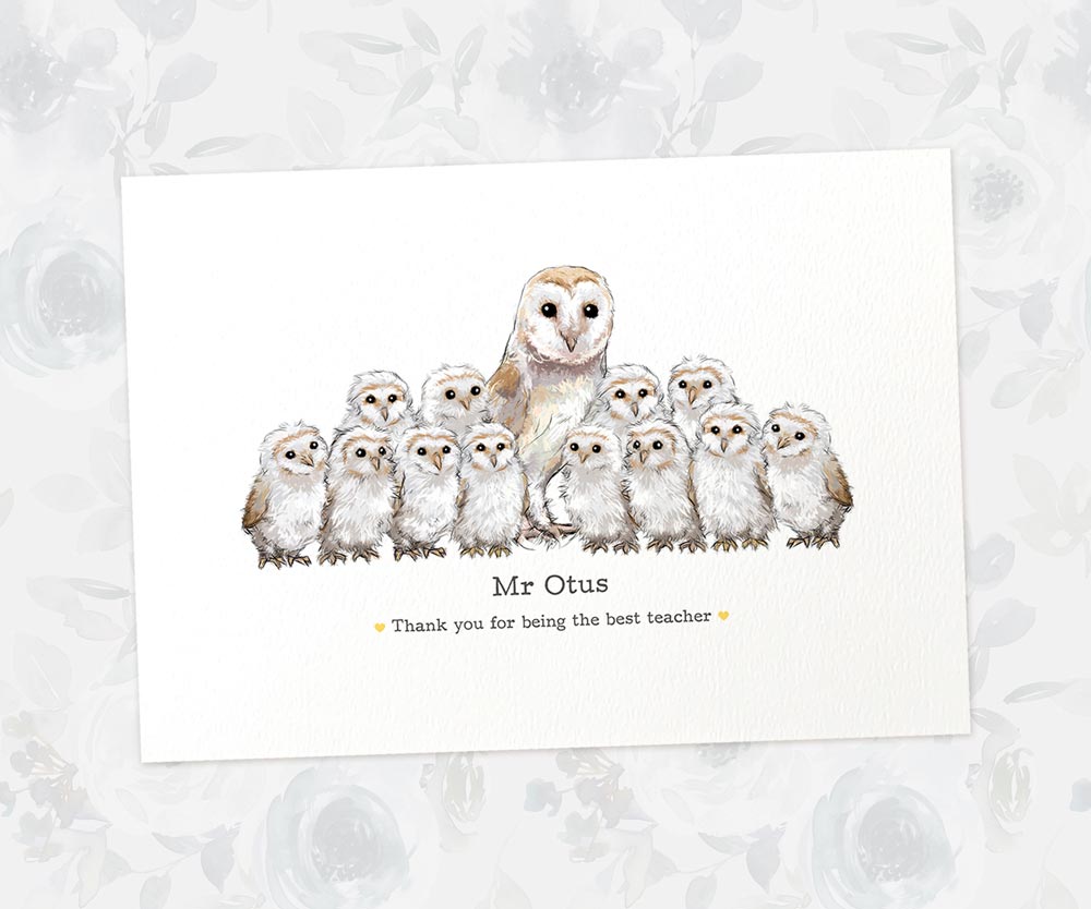 Thank You Teacher Gift Ideas End Of Year Appreciation Headteacher Present From Student Graduation Owl Prints