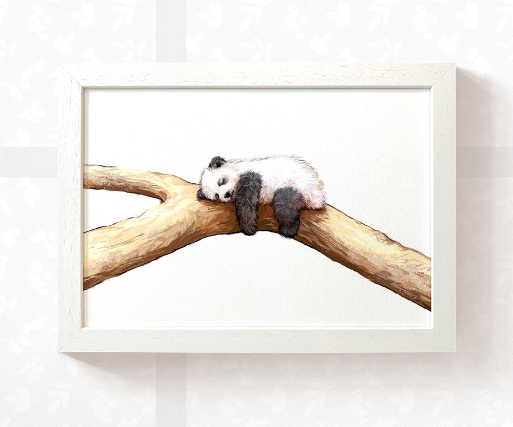 Sleeping Panda Nursery Print