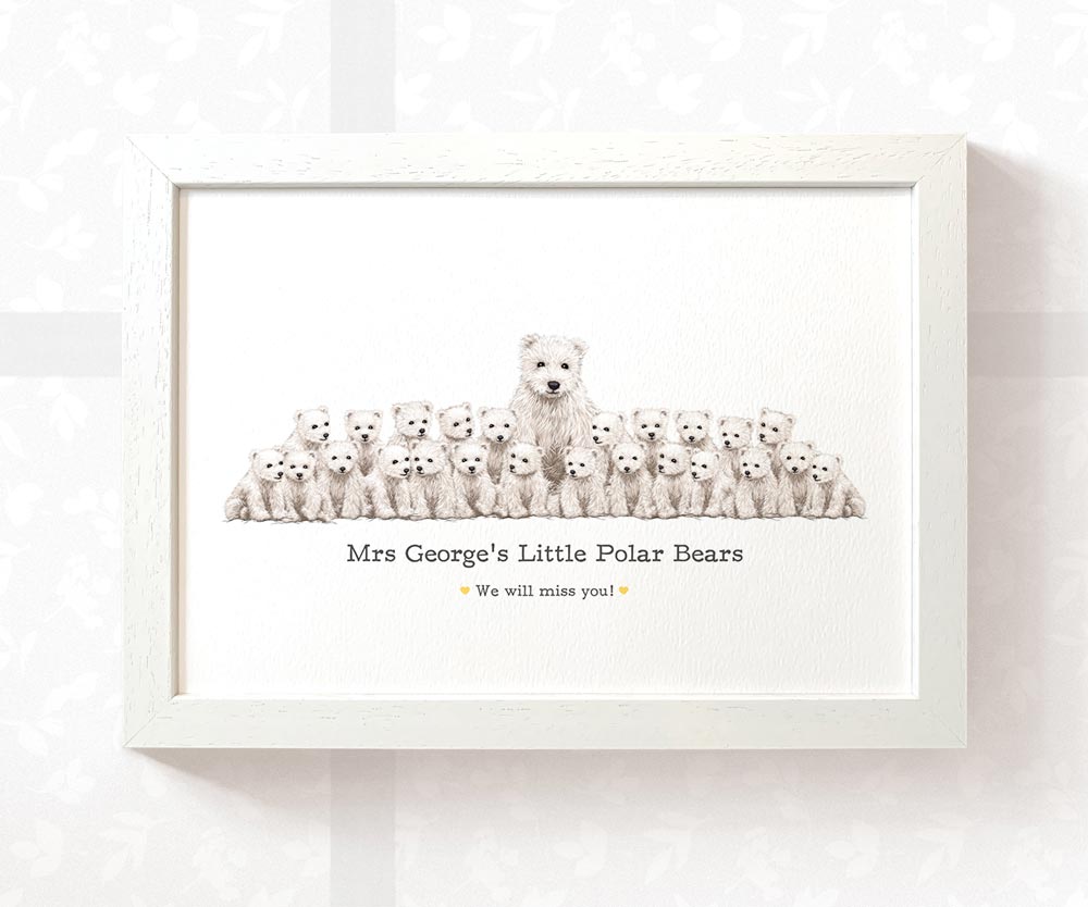 Best Small Gifts For Teachers Farewell End Of Term Leaving Presents Nursery Thank You Polar Bear Prints