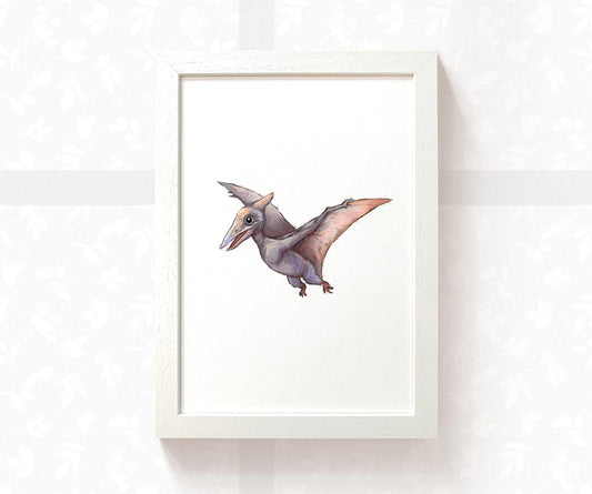 Pterodactyl Dinosaur Nursery Print