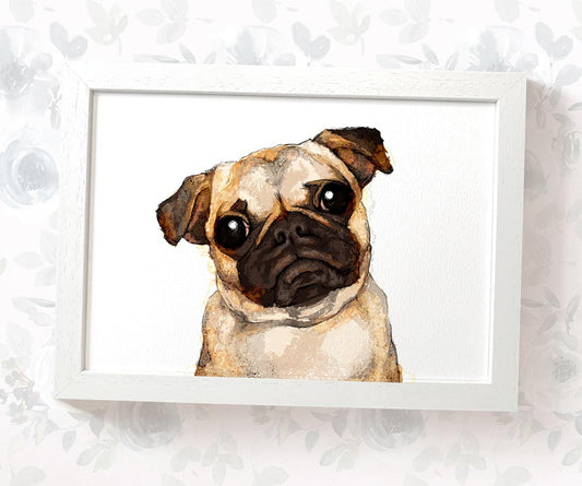 Fawn Pug Print