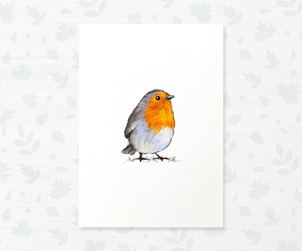 Bird Nursery Prints New Baby Shower Gift Boy Girl Robin Childrens Wall Art Set Playroom Decor