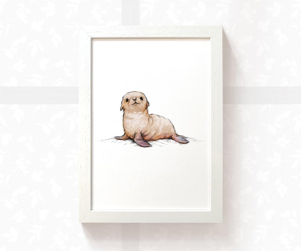 Seal Animal Nursery Print