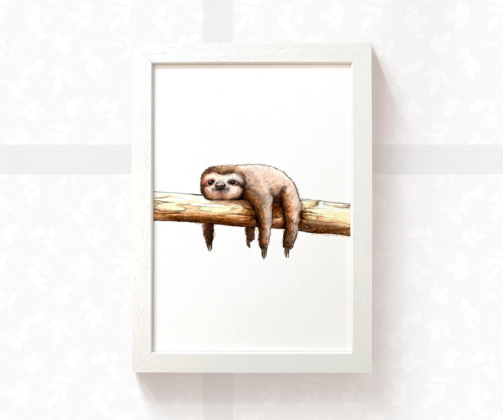 Lazy Sloth Animal Print
