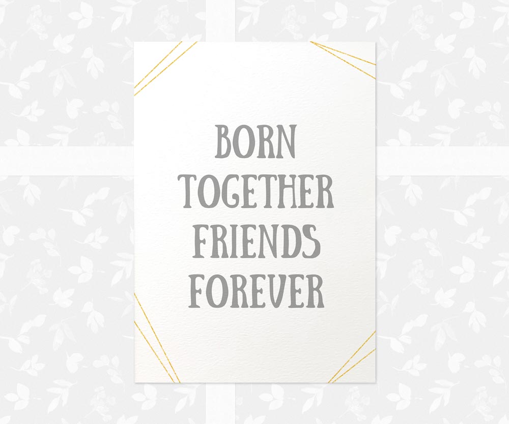 Twin Nursery Prints New Baby Shower Pregnancy Gift Girl Pink Quote Wall Art Set Phrase Playroom