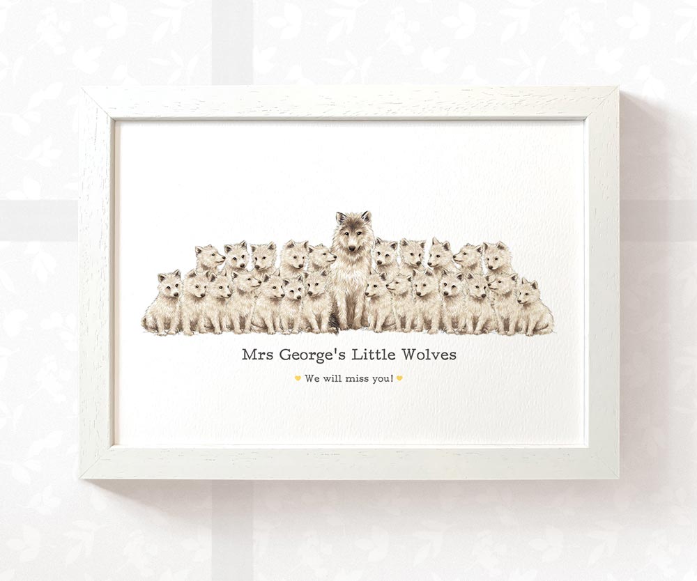 Personalised Gift For Teacher Appreciation Thank You Best Headteacher Presents Wolf Custom Prints Meaningful Farewell Ideas