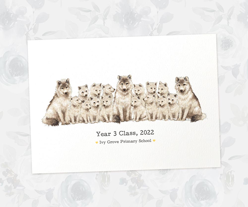 Thank You Teacher Gift Ideas End Of Year Appreciation Headteacher Present From Student Graduation Wolf Prints