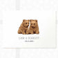 Bear Personalised Baby Name Print for Twins
