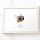 Bumble Bee Personalised Baby Name Print