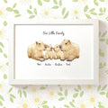 Personalised Capybara Family Portrait